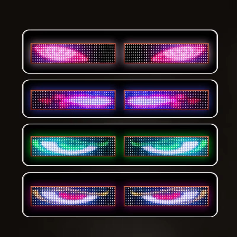 Demon Eyes Car LED Logo APP LED Matrix Pixel Panel Night Light DIY Programmable Flexible LED Display for Car Truck Accessorie