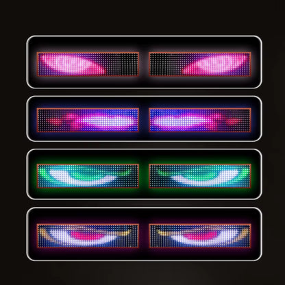 Demon Eyes Car LED Logo APP LED Matrix Pixel Panel Night Light DIY Programmable Flexible LED Display for Car Truck Accessorie